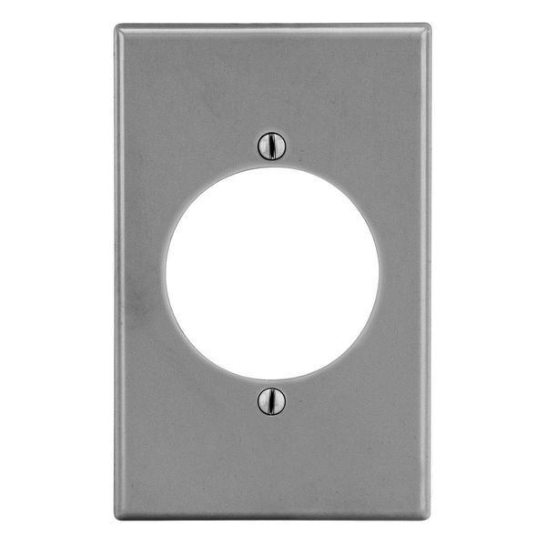 Hubbell Wiring Device-Kellems Wallplate, Mid-Size 1-Gang, 2.15" Opening, Gray PJ724GY